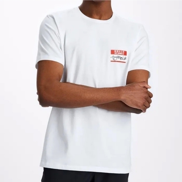 G/Fore Golf Shirt White Tee Funny My Game is Horrible Size Small NWT - Picture 1 of 9